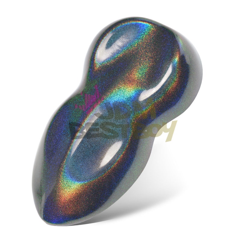 Psychedelic Gray Gloss Metallic Glossy Rainbow Holographic - Etsy