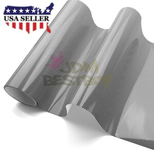 Black Perforated One Way Vision Print Media Car Vehicle Vinyl Wrap Sticker Decal Glass Window Advertising Decoration Sign