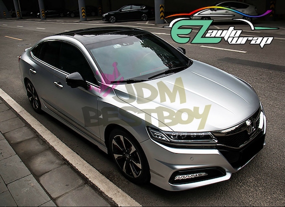 Premium Matte Metallic Satin Pearl Silver Vinyl Wrap Sticker Bubble Free 