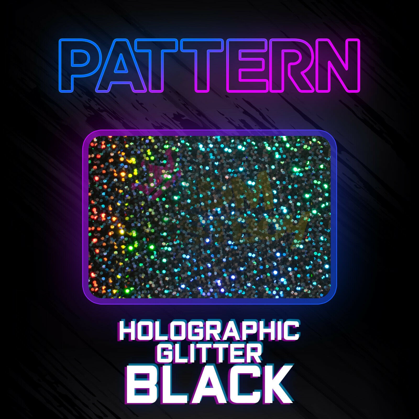ESSMO™ 10 Holographic Glitter Black Pattern Heat - Etsy