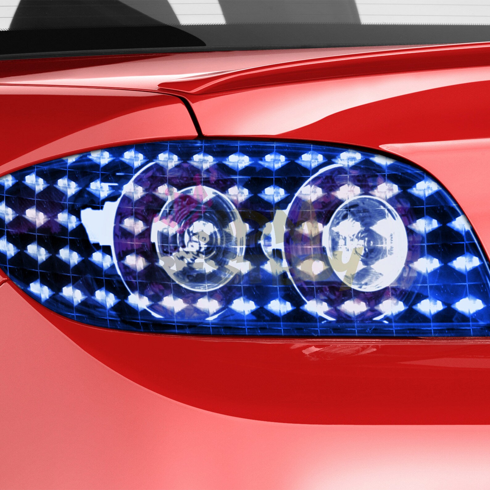 Cateye Style Dark Blue Tint Headlight Taillight Fog Light Etsy