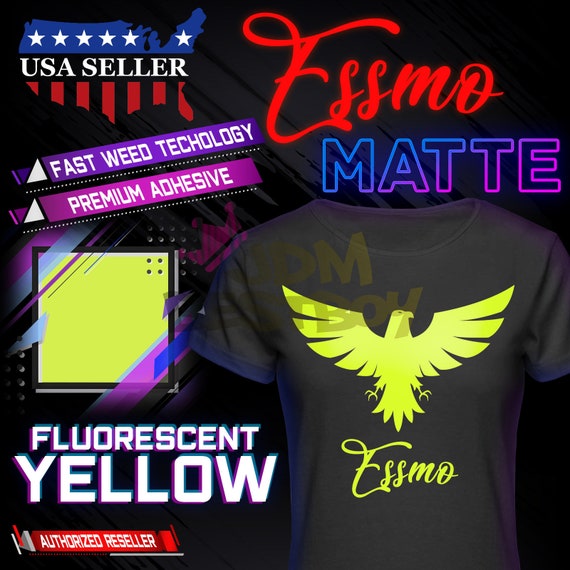 Matte Yellow Heat Transfer Vinyl HTV T-Shirt 20/" Wide Roll Iron On Heat Press
