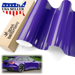Purple High Gloss Car Vehicle Vinyl Wrap Sticker Decal Air Release Bubble Free DIY Film