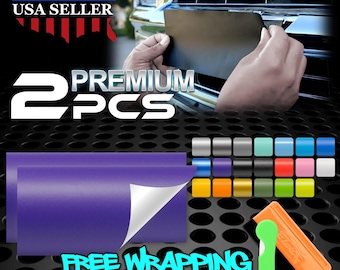 2pcs 5"x10" Matte for Chevy Emblem Bowtie Vinyl Wrap Decal Overlay Car Vehicle Front & Rear DIY Kit