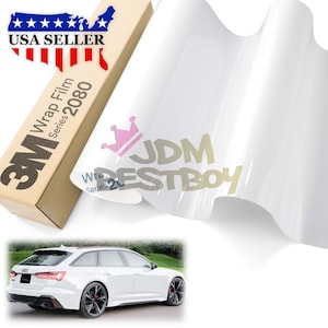 Gloss White 3M 2080 Series G10 Car Vehicle Vinyl Wrap Sticker Decal Air Release Bubble Free DIY Film