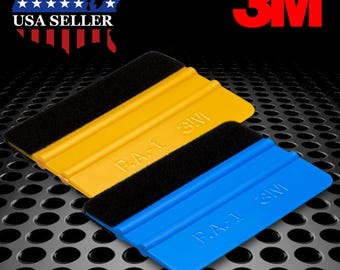 3M Gold/Blue Squeegee Felt Edge Applicator Tool Decal Sticker Car Vehicle Vinyl Wrap