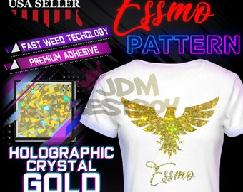 Chrome Holo Graphic Crystal Heat Transfer Vinyl Sheets - 20 Sheets For T-Shirts & Crafts