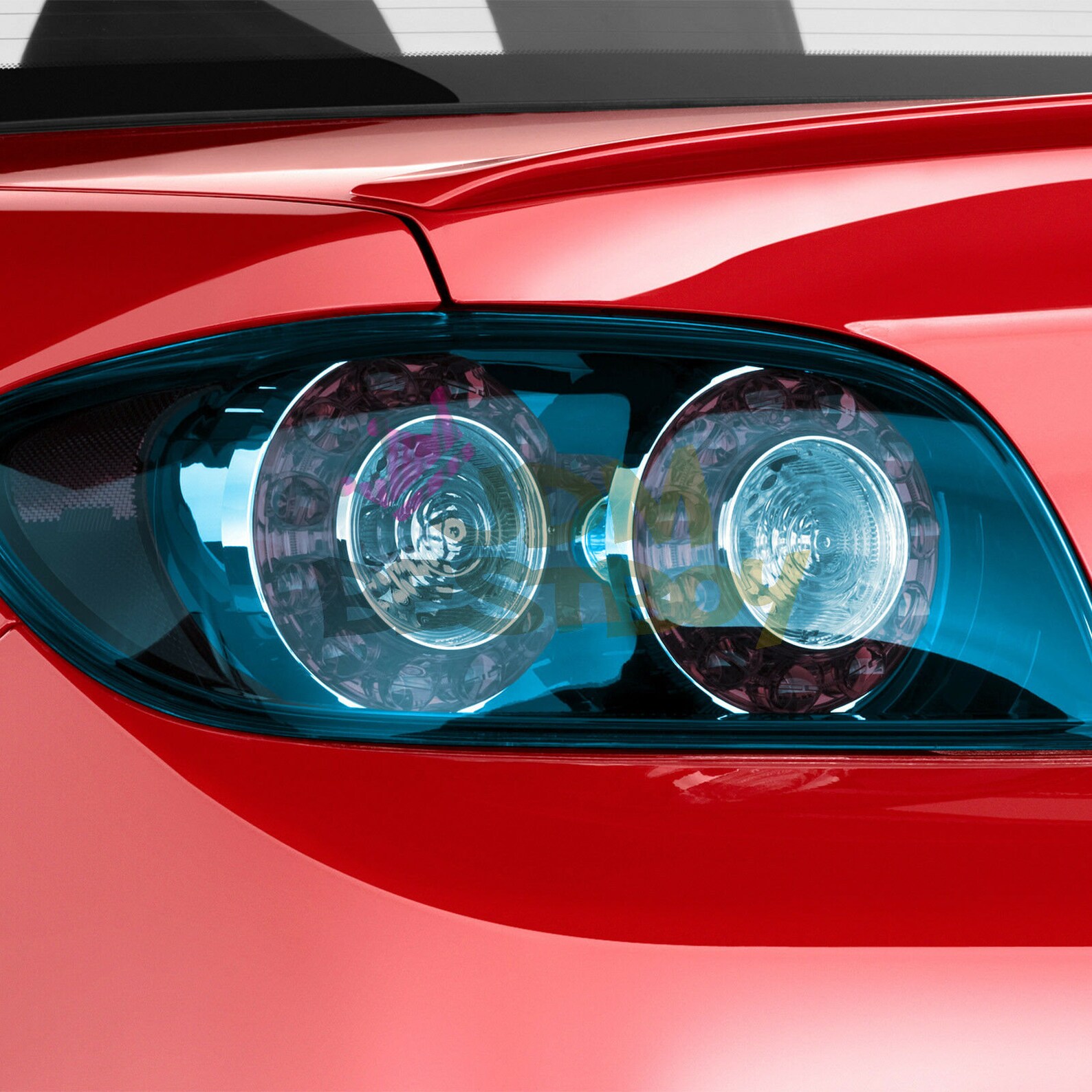 Glossy Gloss Dark Blue Headlight Tint Fog Light Tail Light Etsy