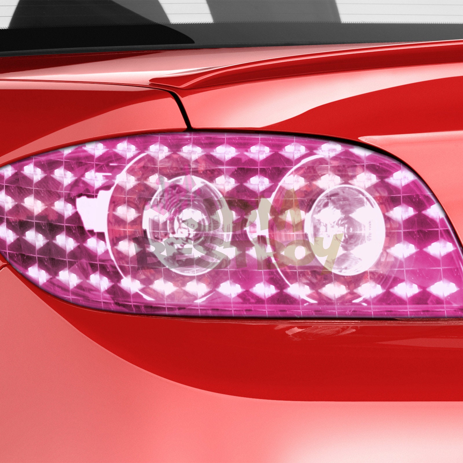 Cateye Style Pink Tint Headlight Taillight Fog Light Vinyl Etsy