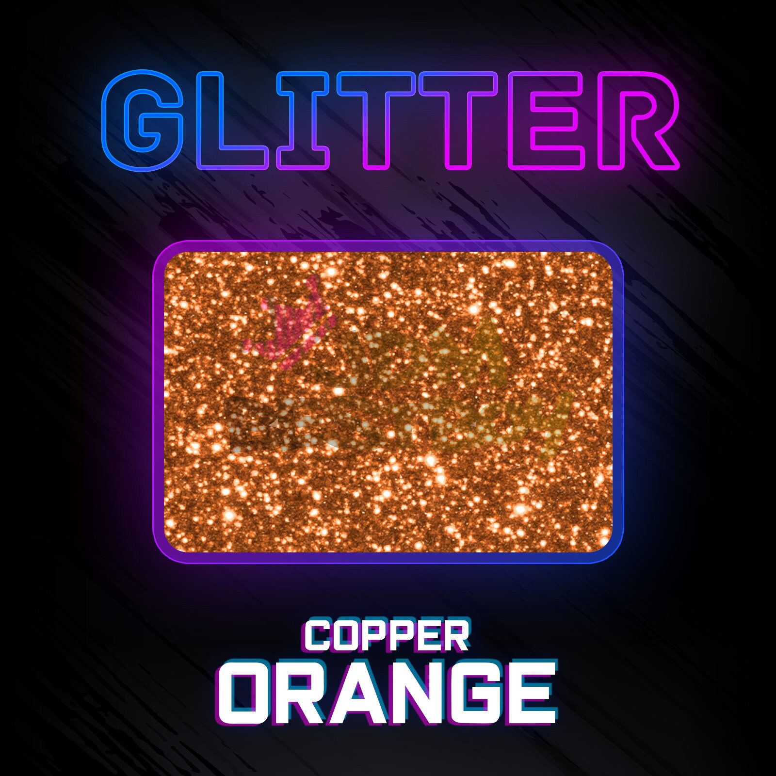 ESSMO™ Copper Orange Glitter Heat Transfer Vinyl HTV Easy to Etsy