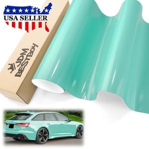 Gloss Glossy Teal Vinyl Car Wrap Sticker Decal Bubble Free