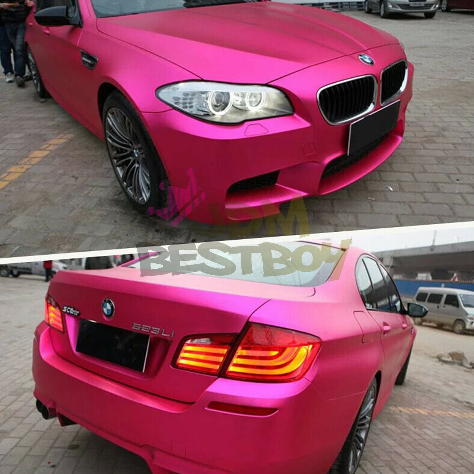 Pink Satin Chrome Matte Metallic Vinyl Wrap Sticker Air Etsy