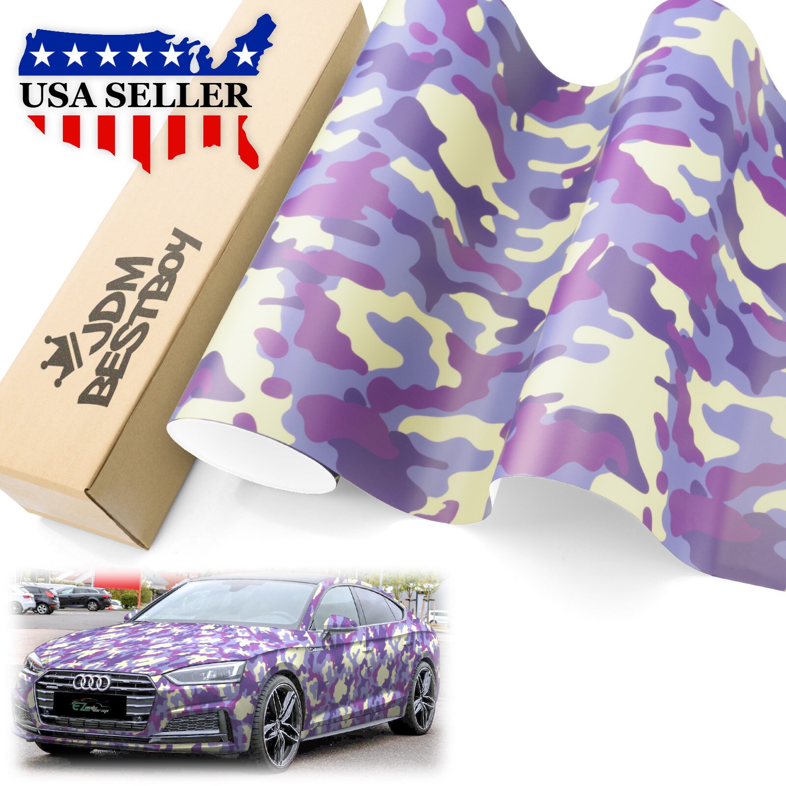 Matte Camo Car Wrap Vinyl – Forest Pattern – Self-Adhesive Sticker For Cars, Bikes, Vans