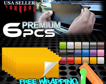thumbnail interactive-video image 1 of 6pcs 4\"x6\" Brushed Aluminum GMC Emblem Overlay – EzAuto Wrap 1 of 10