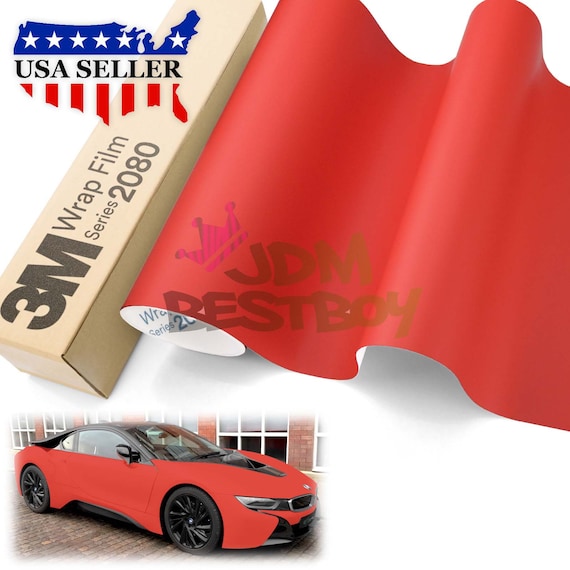12 x 48 Glossy Red Vinyl Sheet Wrap Overlay Film For Tail Lights