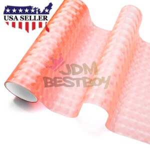 Cateye Style Orange Tint Headlight Taillight Fog Light Vinyl Film