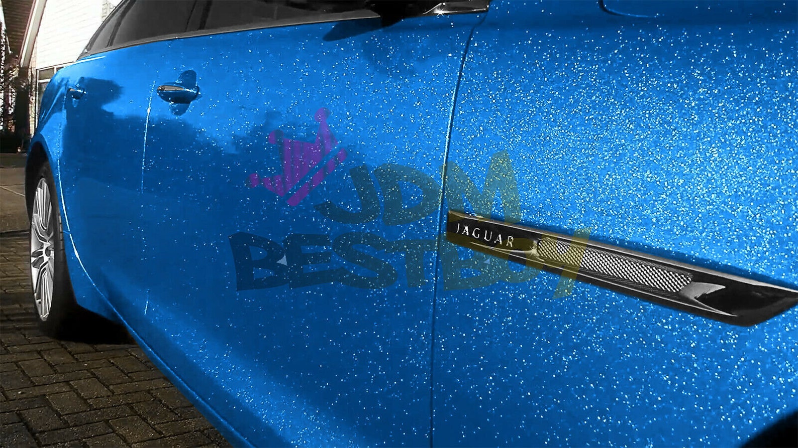 High Gloss Glitter Intense Blue Sparkle Metallic Vinyl Wrap Etsy