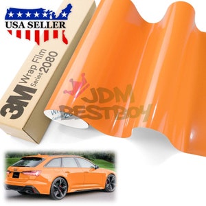 Gloss Bright Orange 3M 2080 Series G54 Car Vehicle Vinyl Wrap Sticker Decal Air Release Bubble Free DIY Film