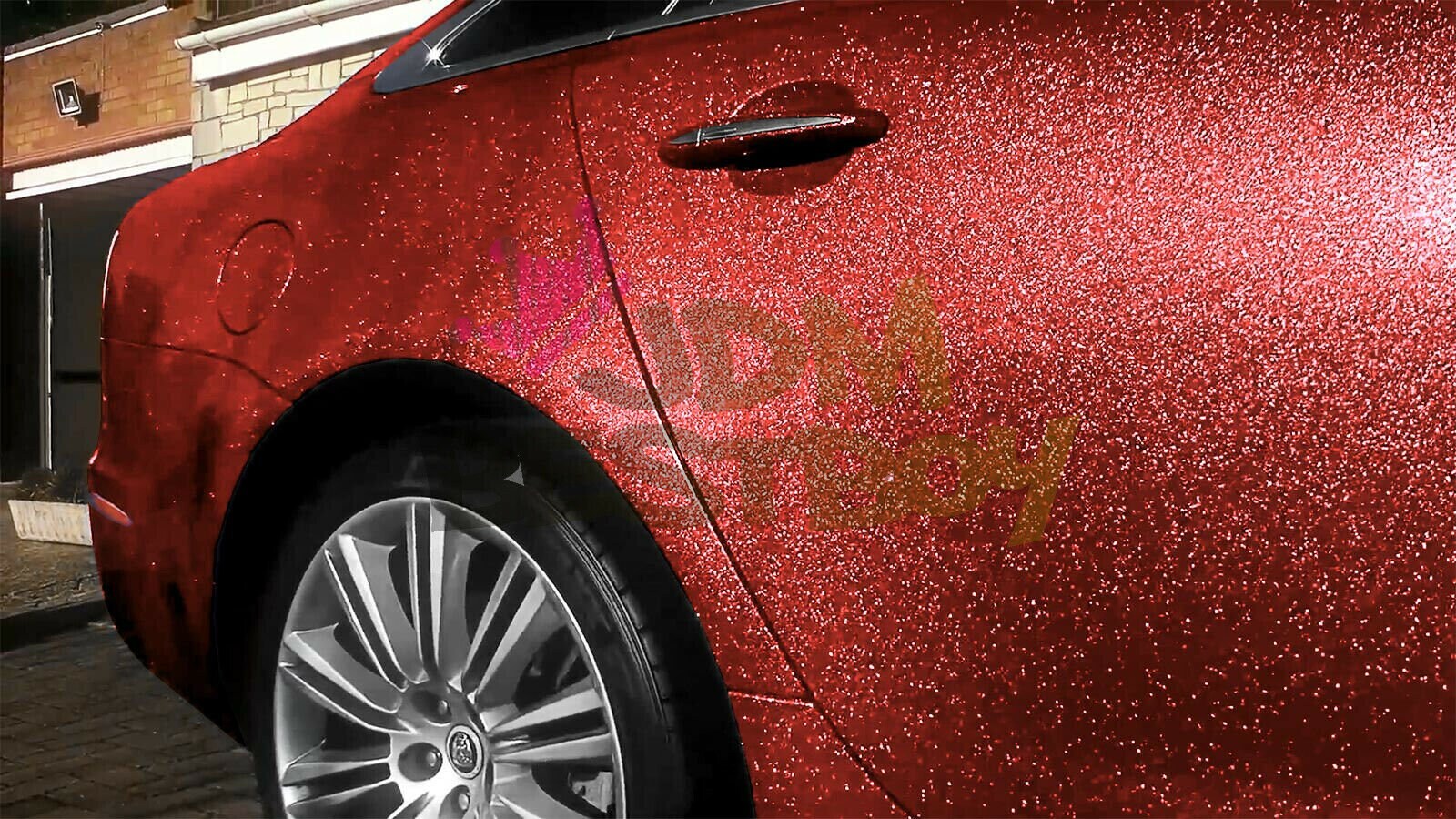 High Gloss Glitter Red Sparkle Vinyl Wrap For Car Sticker Etsy