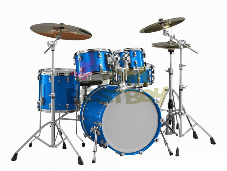 Drum Wrap Vinyl Kit Gloss Glitter Intense Blue Sparkle For Etsy