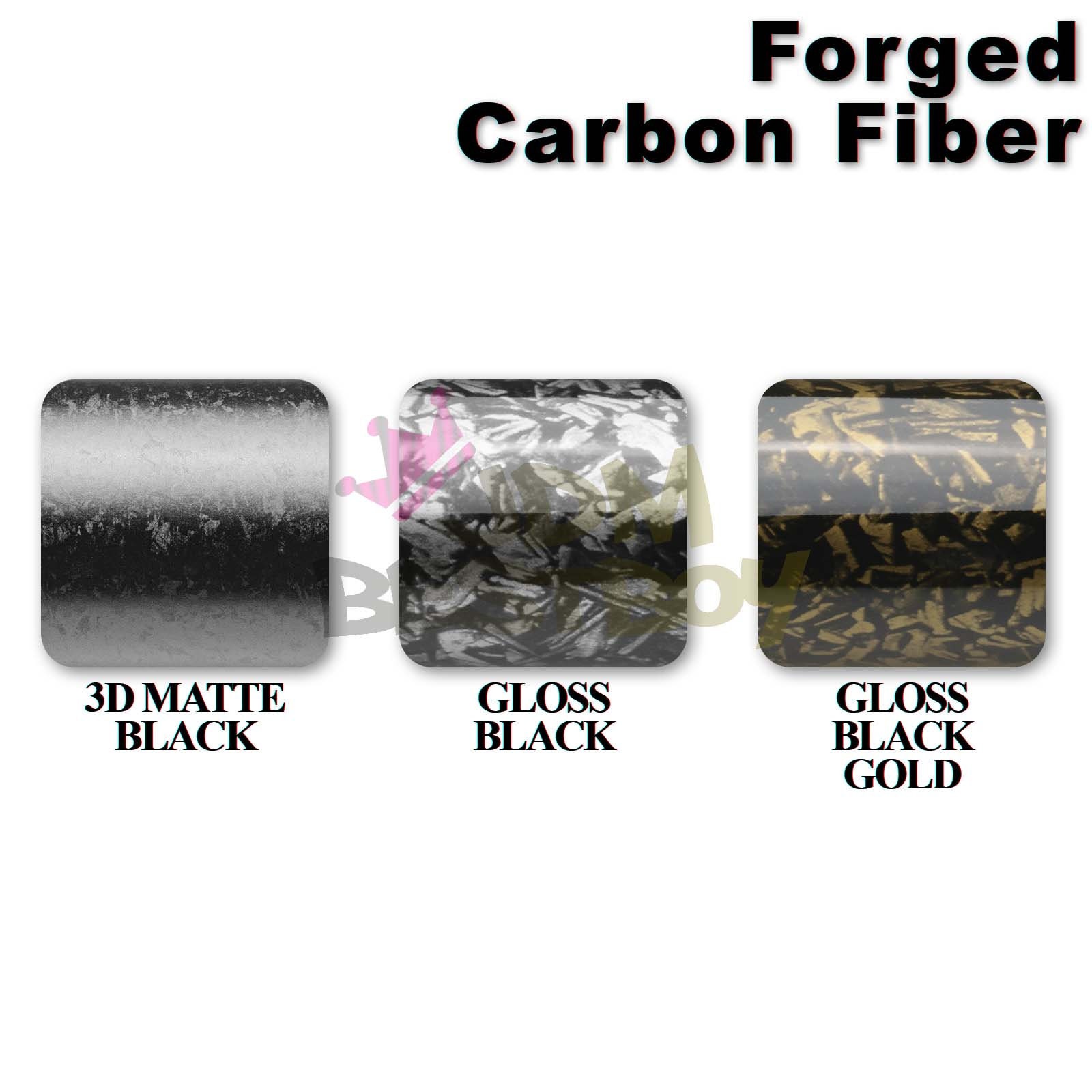 24K Chopped Forged Carbon Fiber Gloss Silver Vinyl Wrap