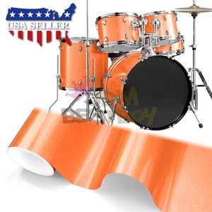 Drum Wrap Vinyl Kit Gloss Glossy For Snare Kick Bass Tom WMP Shell Skin Sticker