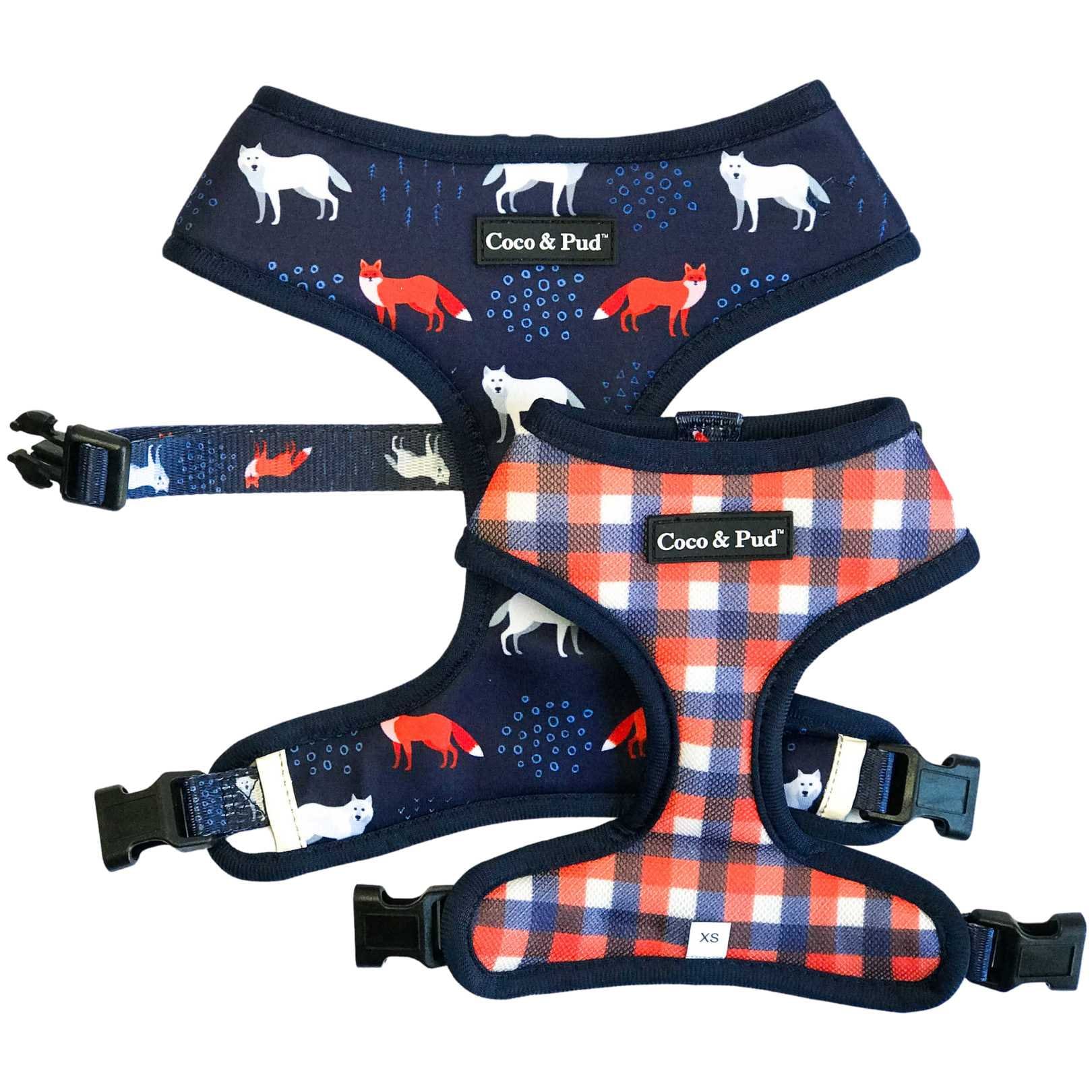 Coco & Pud Fox Friends Reversible Dog Harness -  Sweden