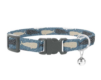 Whale of a Time Cat Safety Collar & Bell