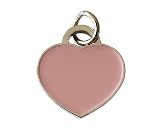 Coco & Pud Audrey Puppy ID Tag - Silver/Pink