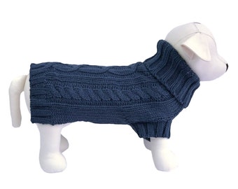 Coco Cable Dog Sweater/ Dog Jumper - French Navy