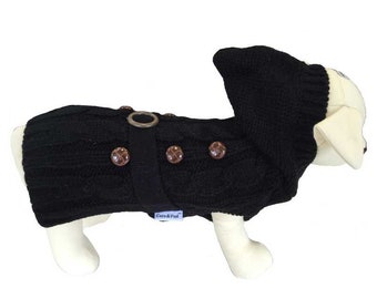 Coco & Pud Paris Dog Sweater - Black