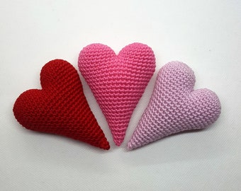 Crocheted heart, crochet heart, amigurumi heart, heart pattern, valentine heart, Valentin heart, handmade heart, crochet pattern, crochet pattern