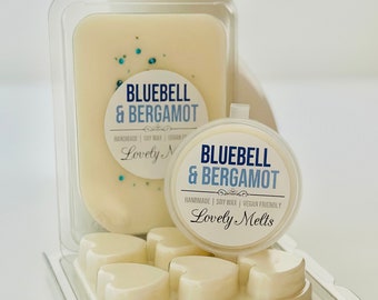 BLUEBELL & BERGAMOT Wax Melts, Laundry Wax Melts, Clean, Fresh, Clamshell, Soy Wax Pot, Strong Wax Melts, Fabric Conditioner, lenor wax melt