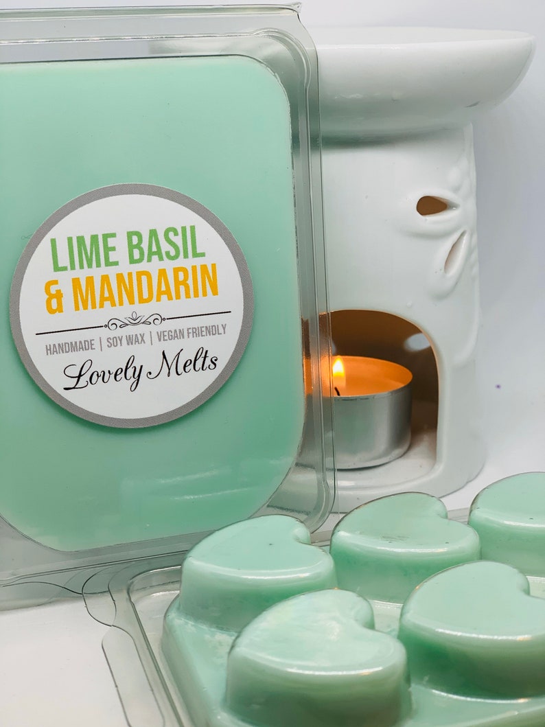 LIME BASIL MANDARIN Wax Melts Jo Malone type Soy wax hearts Etsy