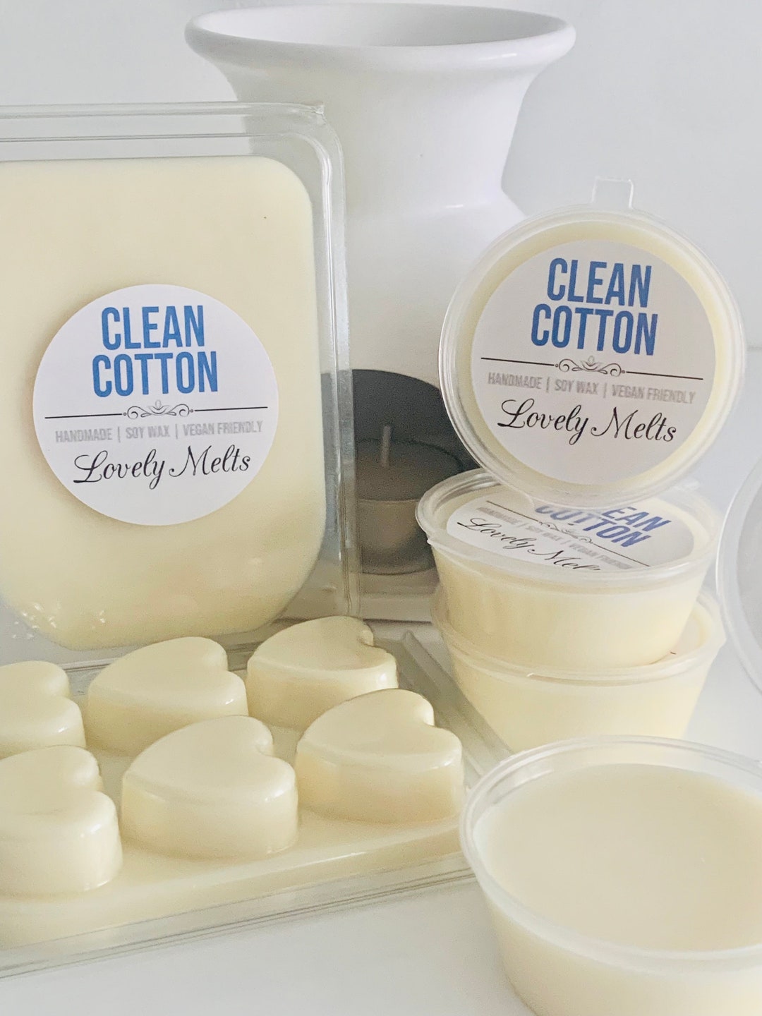 CLEAN COTTON Wax MELTS, Fresh Wax Melts, Laundry Wax Melts, Soy Wax Melts, Wax Melt Bars, Wax