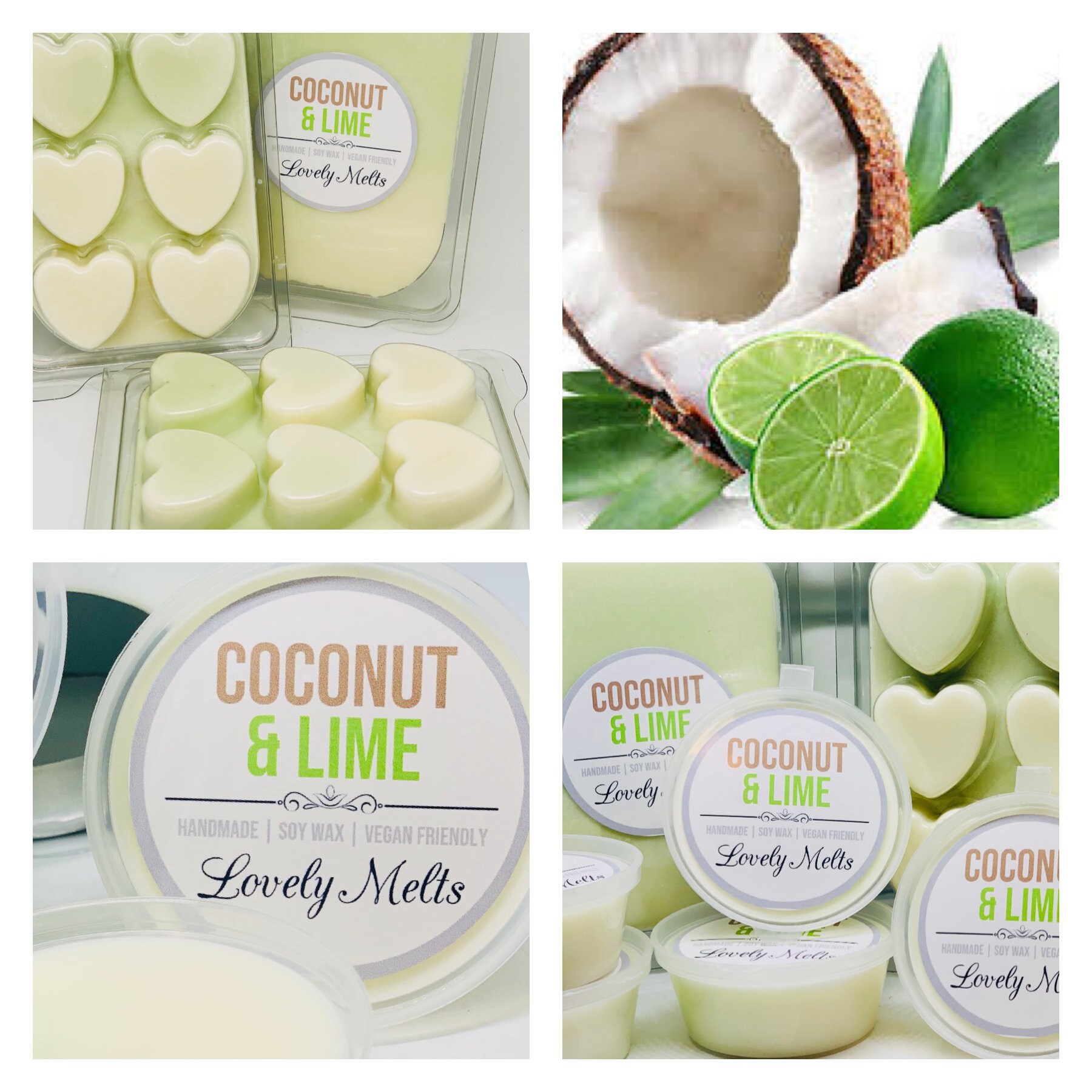 COCONUT LIME Wax MELTS uk Soy Wax Melts wax pots and wax Etsy