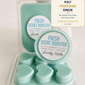 Fresh Scent Booster Soy Wax Melts, Handmade Vegan Laundry Inspired Snap Bar, Strong Fruity Floral Wax Melt, Clean Linen Home Fragrance