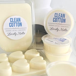 Clean Cotton Soy Wax Melts: Vegan Laundry Scent