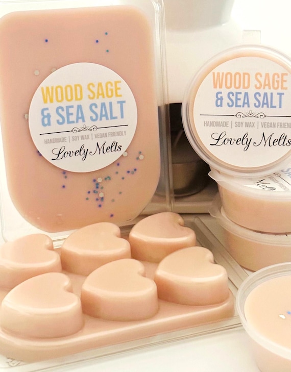 Wood Sage & Sea Salt Soy Wax Melts: Vegan Home Fragrance