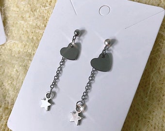 Star and Heart Earrings