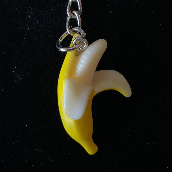 Peeled Banana Keychain