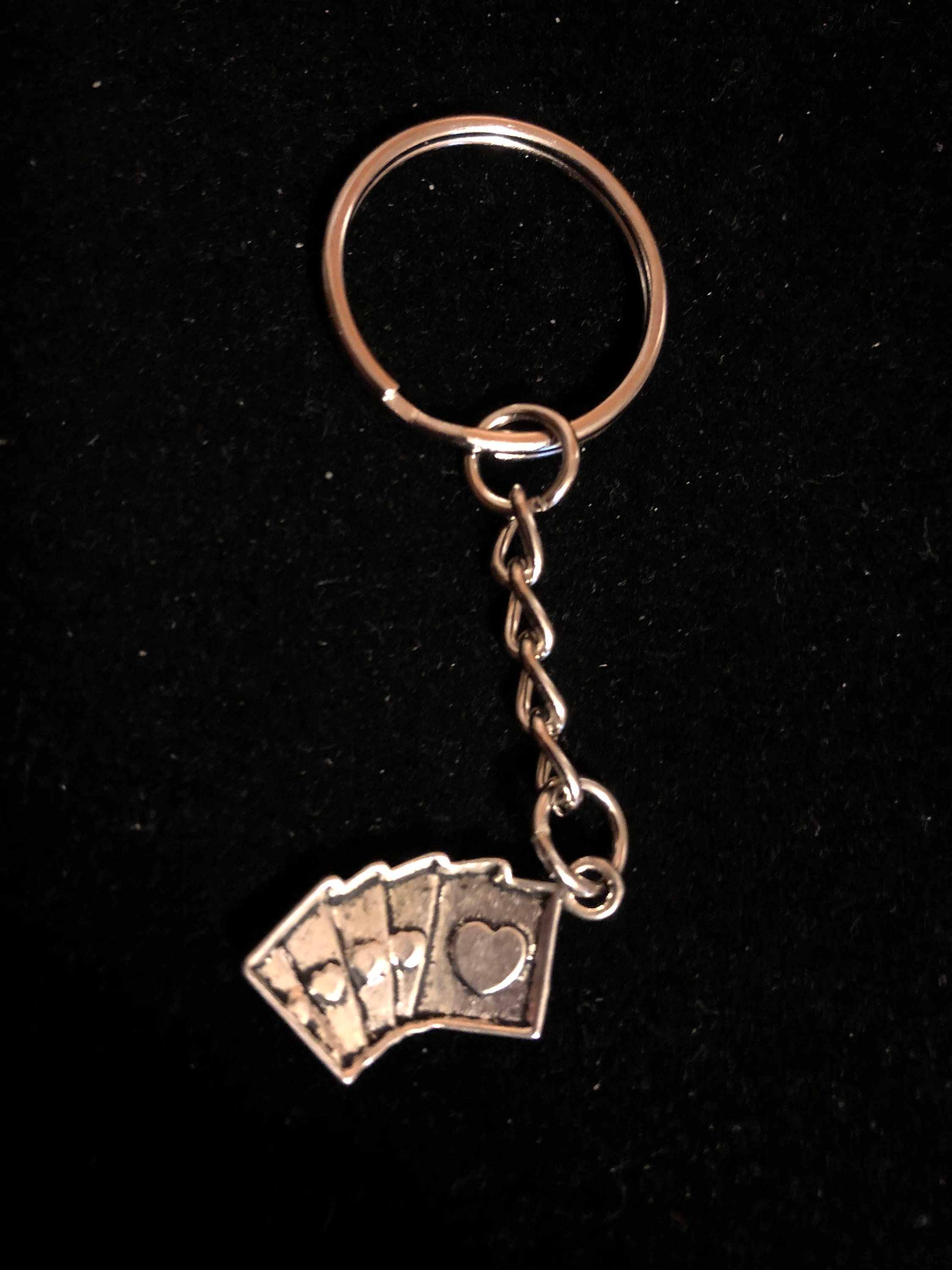 Playing Cards Miniature Keychain Etsy
