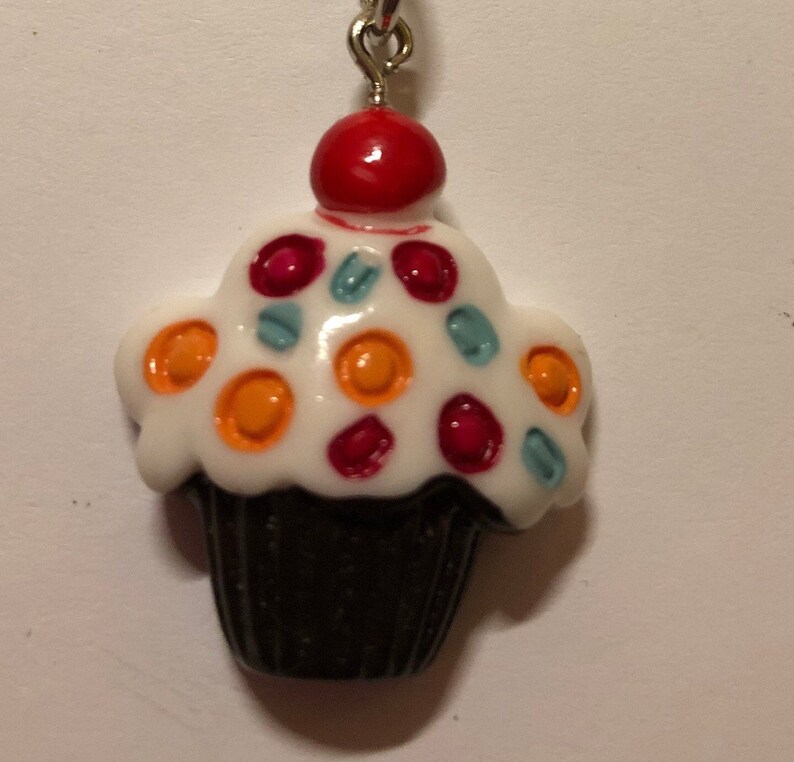 Colorful Cupcake Keychain
