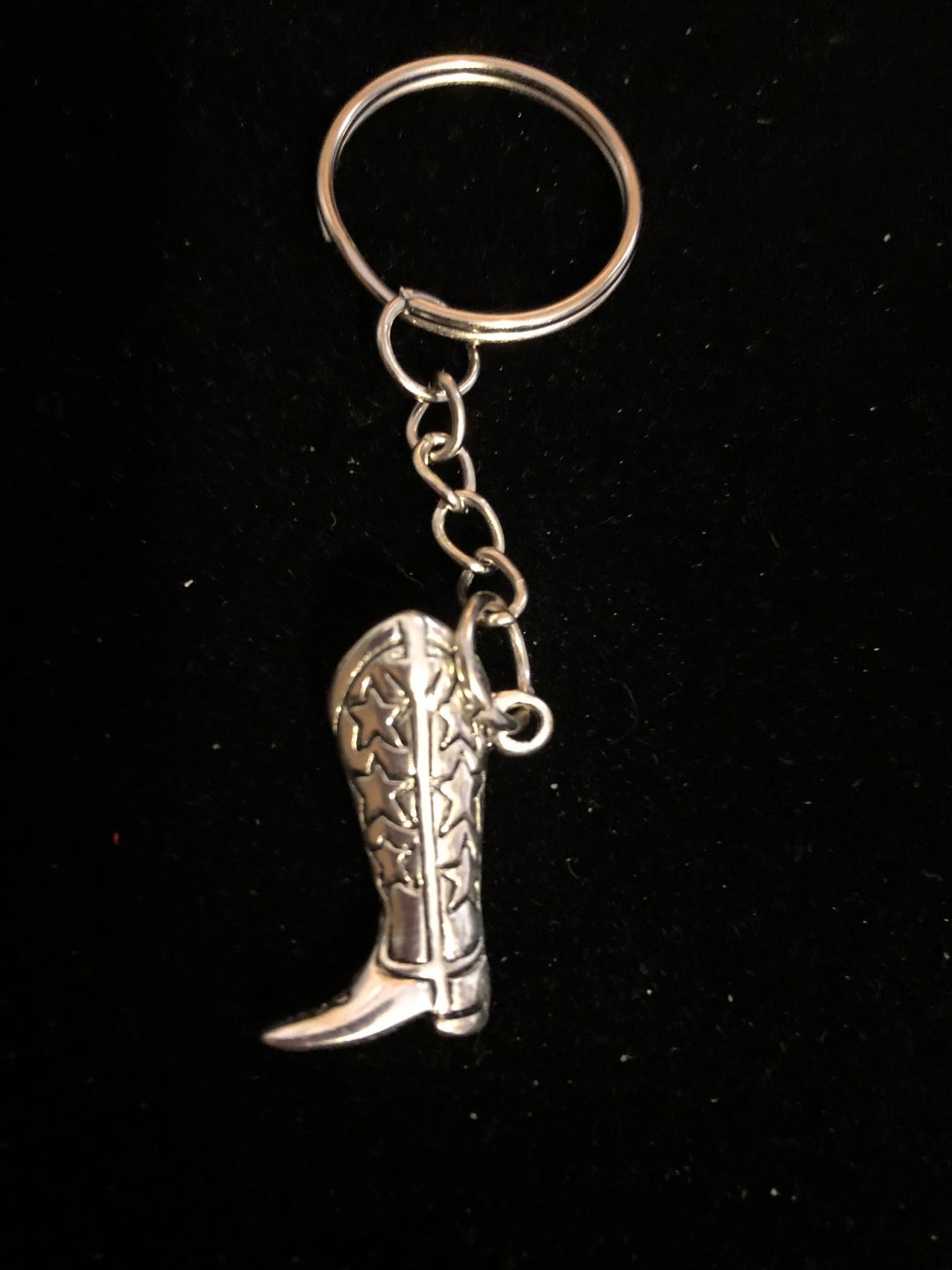 Cowboy Boot Keychain Etsy