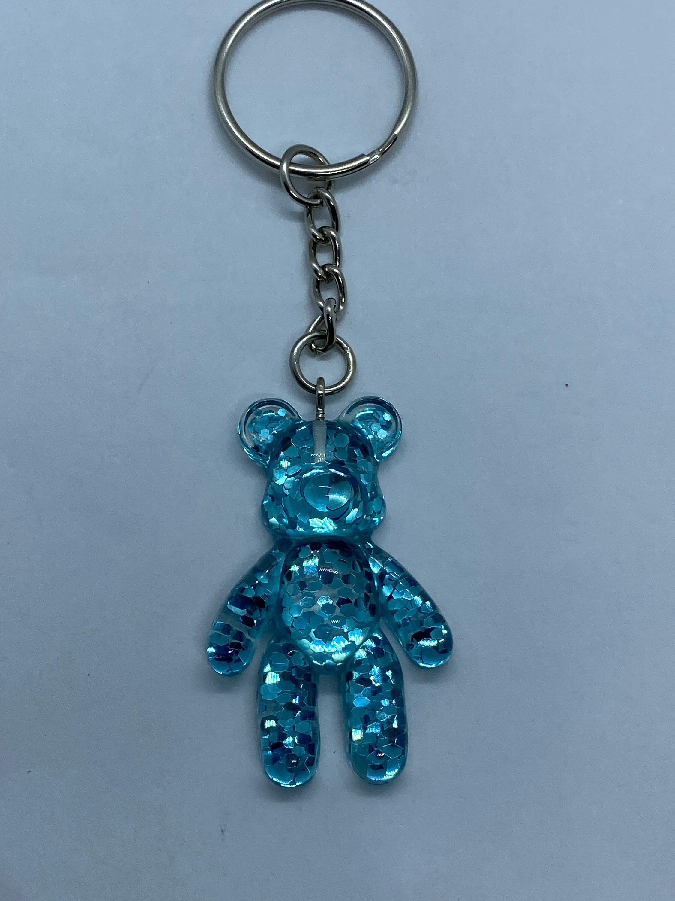 Miss A Glitter Teddy Bear Keychain