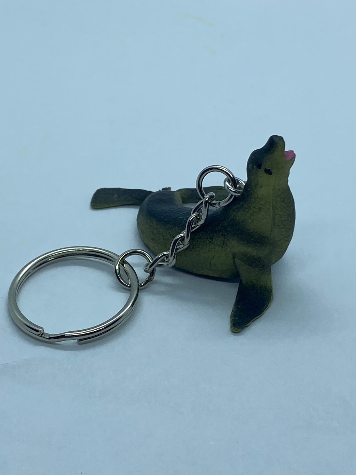 Plastic Toy Seal Keychain Etsy