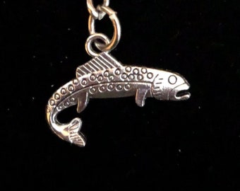 Silver-Colored Fish Keychain