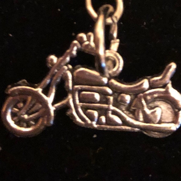 Silver-Colored Motorcycle Keychain