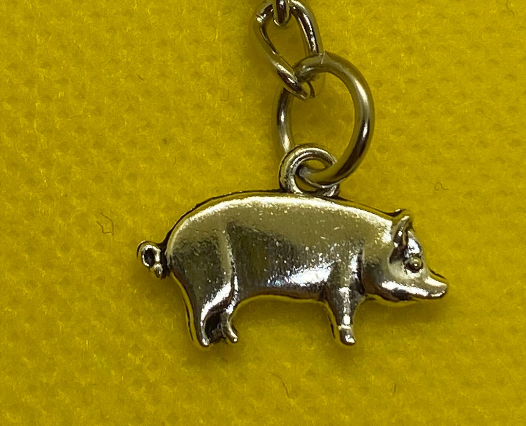 Miniature Silver Pig Etsy