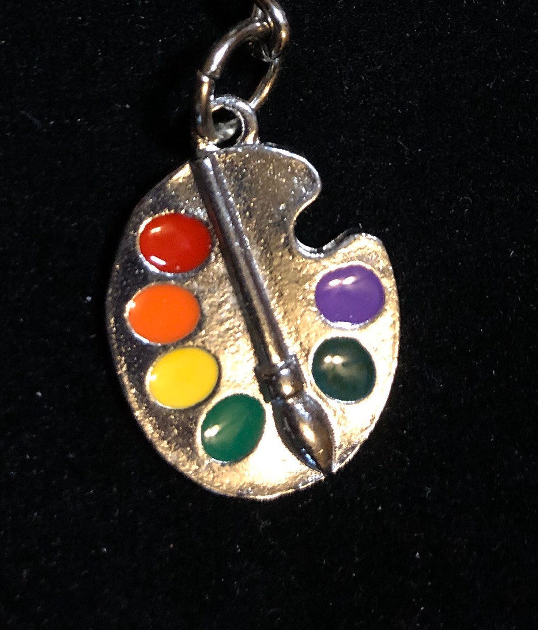 Artist Palette Keychain - Etsy